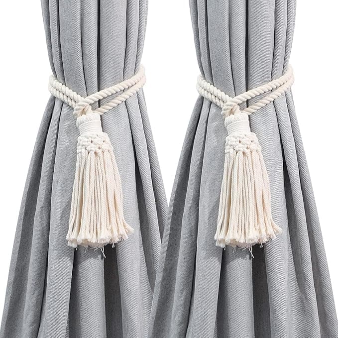 2Pack Curtain Tiebacks Macrame Holdbacks